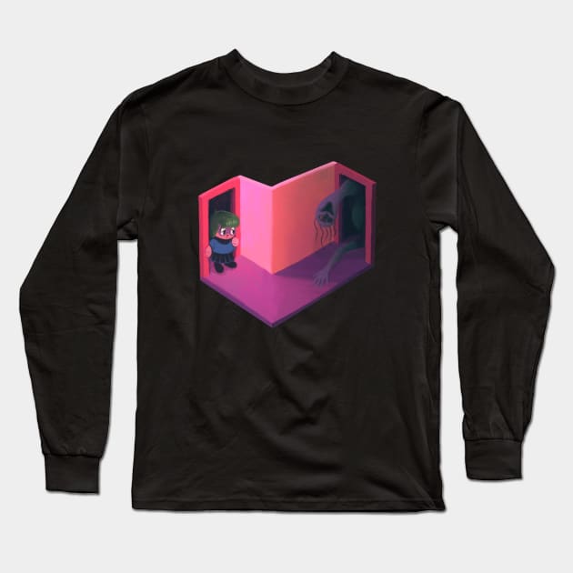 Pink hallway Long Sleeve T-Shirt by Plastiboo